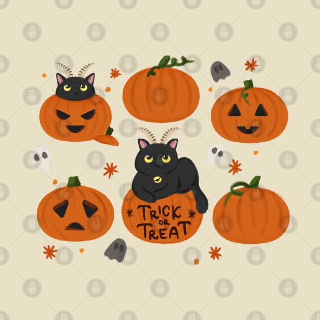 Pumpkin cat design by Veyiive