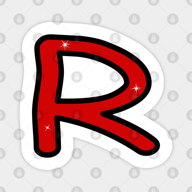 Letter R. Name with letter R. Personalized gift. Abbreviation. Abbreviation. Lettering Magnet by grafinya