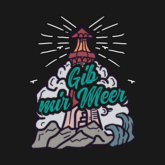 Gib mir Meer Leuchtturm mit Möwen by star trek fanart and more