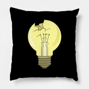 Broken Light Bulb Pillow