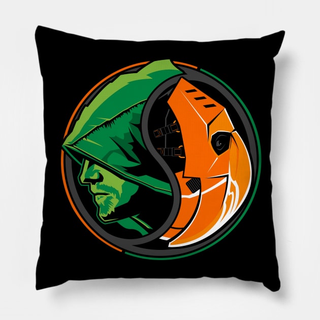 Arrow Slade Yin Yang Pillow by RyanAstle