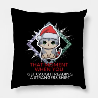 Sarcastic Quote - Christmas Cat - Funny Quote Pillow