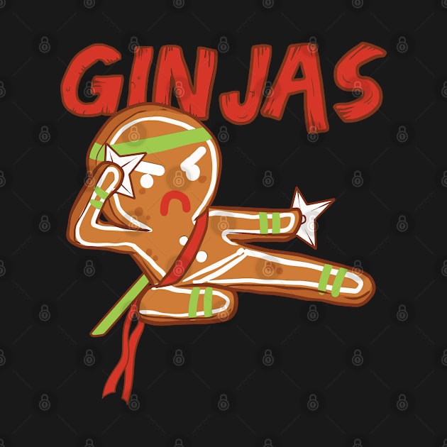 Christmas Redhead Ginger Gingerbread Ninja Ginja by Beautiful Butterflies by Anastasia