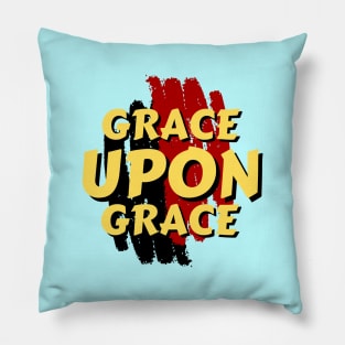 Grace Upon Grace | Christian Typography Pillow