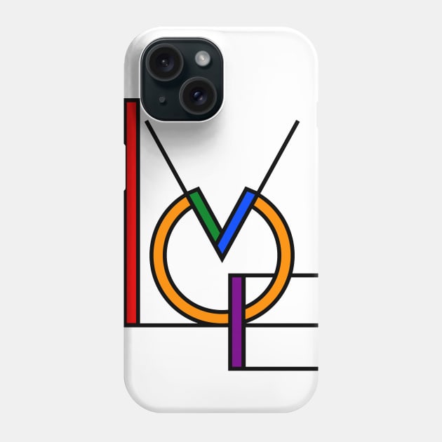 Love Colored Phone Case by HiLoDesigns