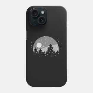 Winter forest in the night Phone Case