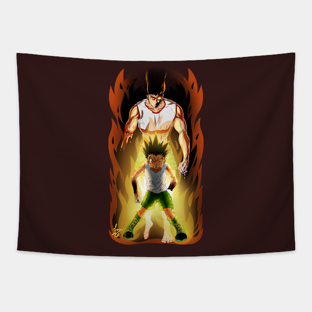 Gon Transformation Gon Freecss Tapisserie Teepublic De