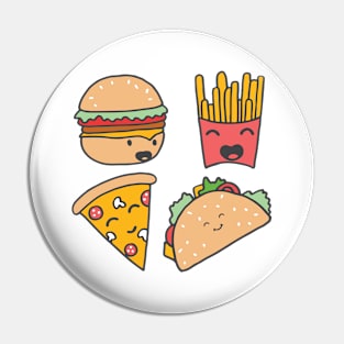 fast food friends Pin