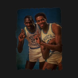 Sam Perkins and Michael Jordan in North Carolina Vintage T-Shirt