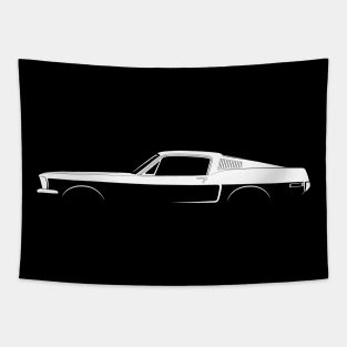 Ford Mustang Bullitt (1968) Silhouette Tapestry