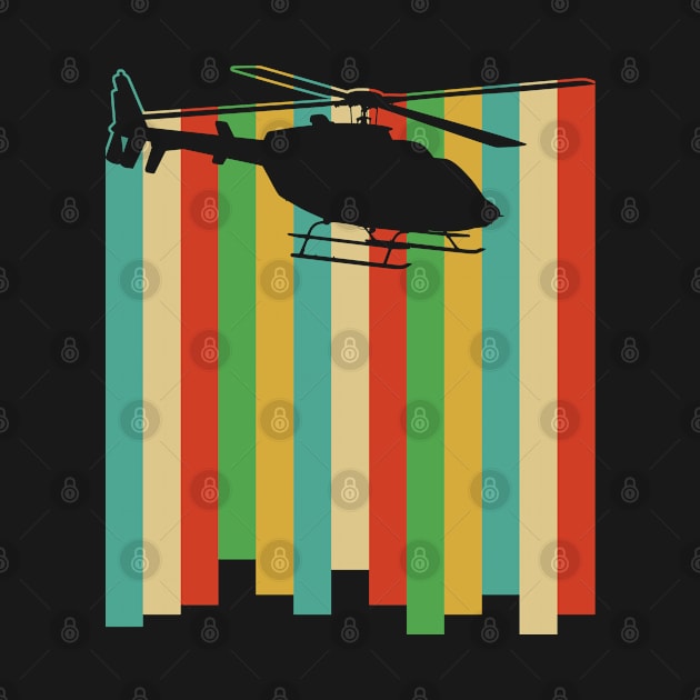 Helicopter Retro Tshirt by Stoney09