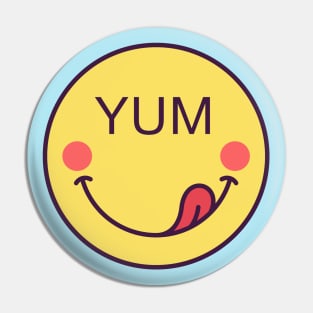 Emoji face with phrase Yum Pin