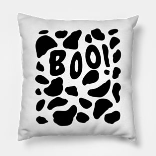 Cow Print Halloween B O O ! Pillow