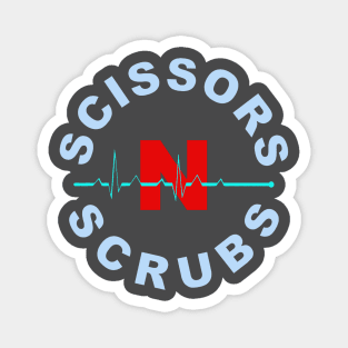 Scissors N Scrubs Clean Magnet