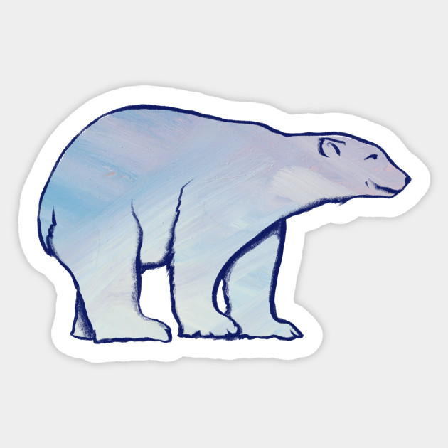 Polar Bear Art Polar Bear Sticker Teepublic Uk