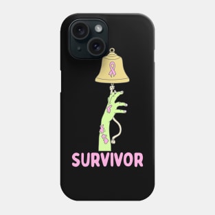 Funny zombie halloween breast cancer chemo bell Phone Case