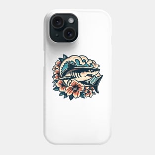 Tropical Shark Riding Wave Phone Case