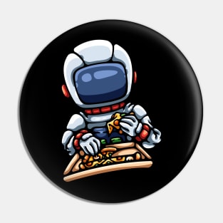 Astronaut Eating Pizza Pin