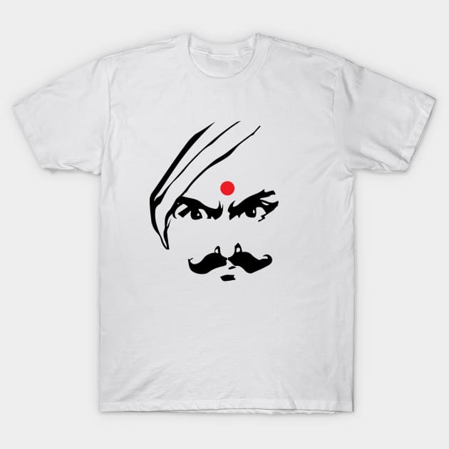 Bharathiyar Angry Face Tamil Poet Quote - Tamil - T-Shirt | TeePublic