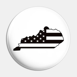 Black and White Flag Kentucky Pin