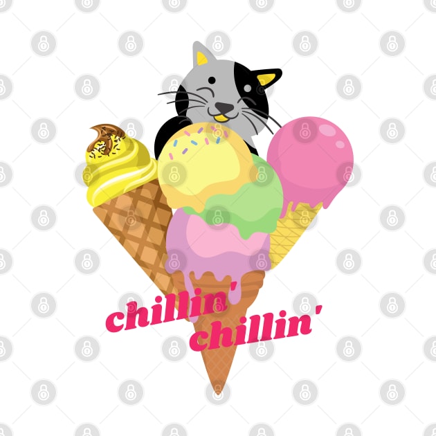 Ice Cream Chillin' Chillin' with Cat by leBoosh-Designs