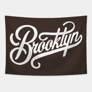 Brooklyn Cursive (White) Tapestry