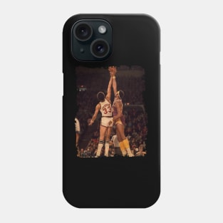 Wilt Chamberlain vs Kareem Abdul Jabbar, The Battle of The NBA Gods Phone Case