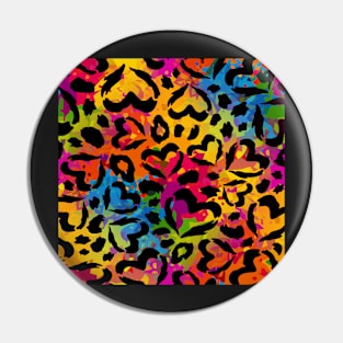 Hearts on Color Vector Splash Pin