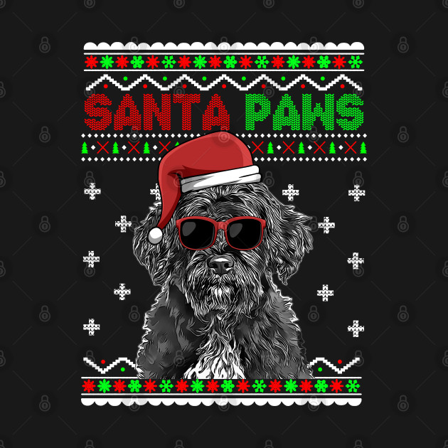 Discover Portuguese Water Dog Funny Santa Paws Christmas - Portuguese Water Dog Christmas Dog - T-Shirt