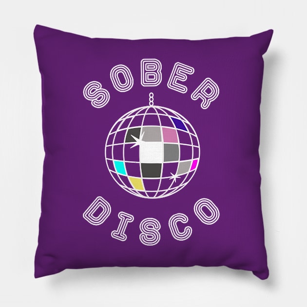 Sober Disco Pillow by FrootcakeDesigns