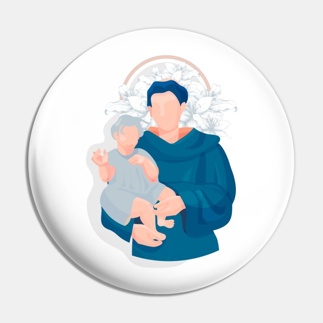 Saint Anthony of Padua Pin by tatadonets