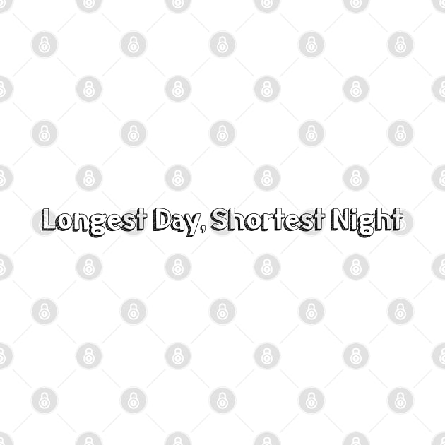 Longest Day, Shortest Nigt // Typography Design by Aqumoet