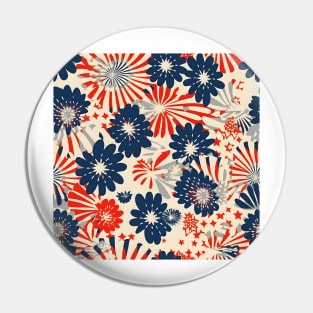 Patriotic 4th of July Pattern 10 Pin