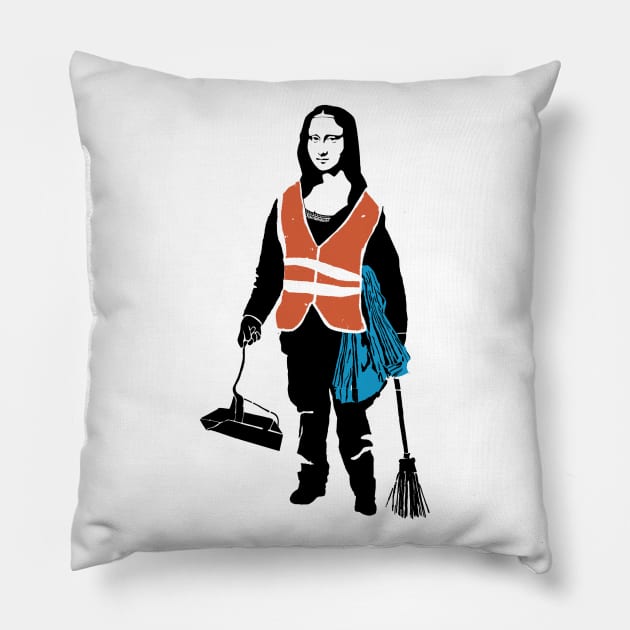 Mona Lisa Pillow by SheenGraff