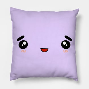 Cute Kawaii Happy Anime Facial Expression Pillow