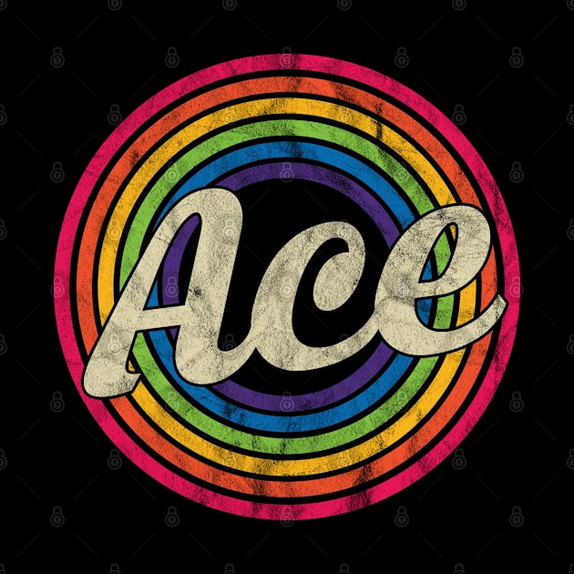 Ace - Retro Rainbow Faded-Style by MaydenArt