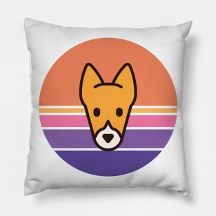 Sunset Walk with my Basenji Pillow