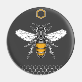 bee and honeycomb Pin