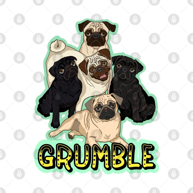 Pug Grumble by FivePugs