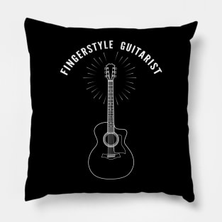 Fingerstyle Guitarist Acoustic Guitar Outline Pillow