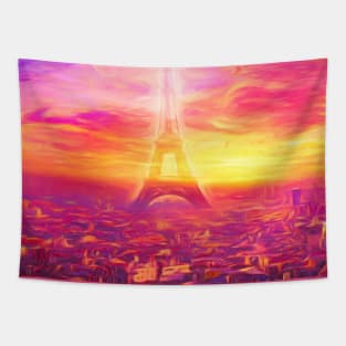 Pink Paris Tapestry