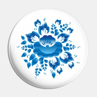 Romantic blue flowers and leaves (6) Pin