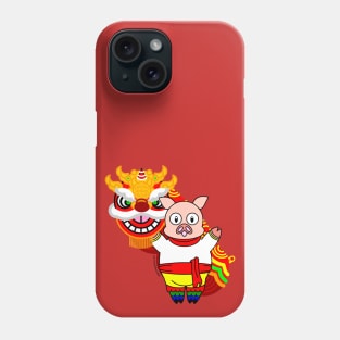 Happy Chinese New Year! The Lion and The Pig Phone Case