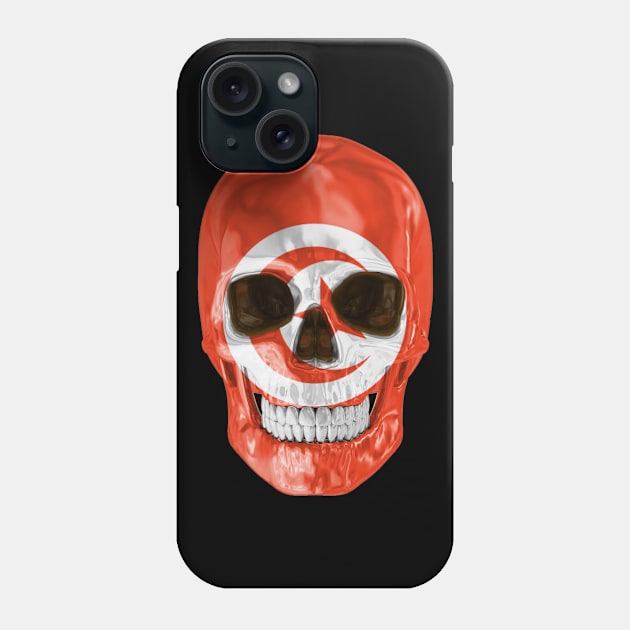 Tunisia Flag Skull - Gift for Tunisian With Roots From Tunisia Phone Case by Country Flags