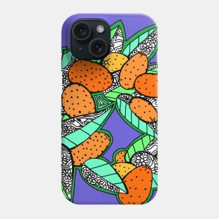 Orange Kumquat Fruits with Leaves and Flowers Phone Case