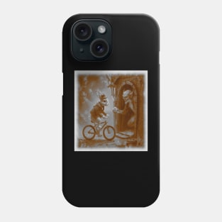 rabbit rides bike for money from demon Phone Case