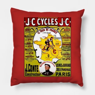 J,C Cycles Tour De France Advertising Print Pillow