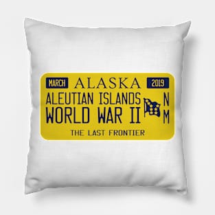 Aleutian Islands World War II National Monument license plate Pillow