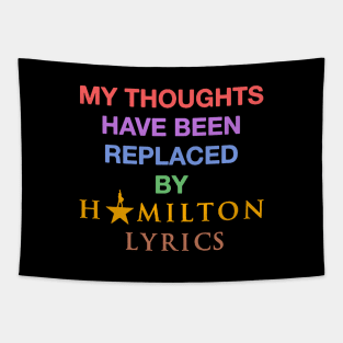 Hamilton Lyrics Retro 80s Colour Tapestry