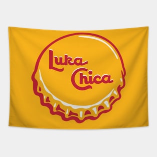 Topo Chico Bottlecap vs Luka Doncic vs Dallas Mavericks Red Tapestry